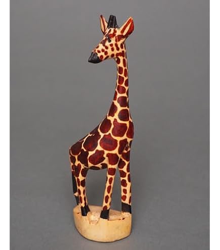 Amazon.co.jp: アフリカ ケニア 木彫り キリン Sサイズ アフリカ雑貨